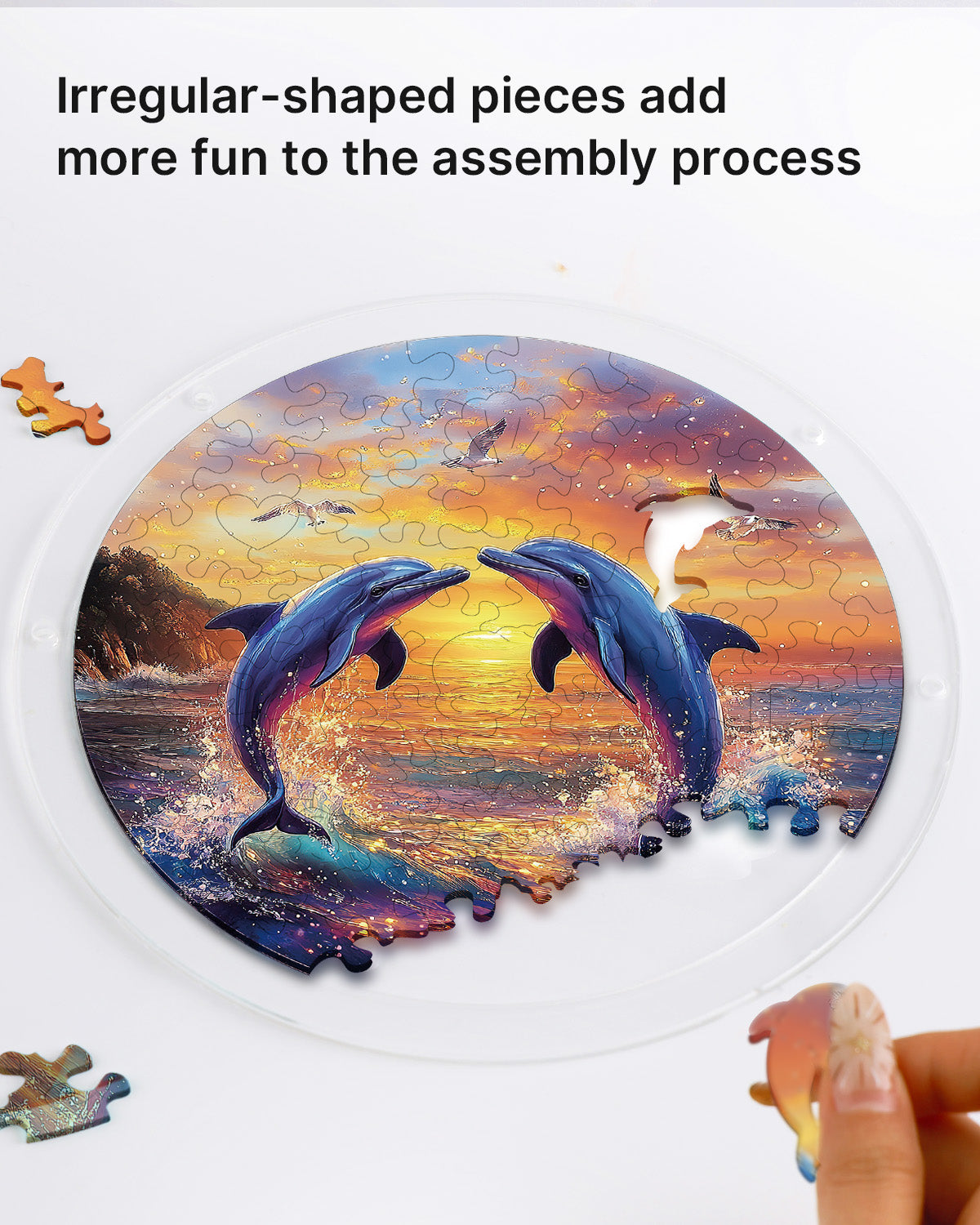 Dolphin Love Song Light Suncatcher-Acrylic Window Art