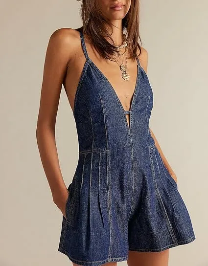 Women's Sleeveless Deep V Neck Shorts (Just $4 Each!)