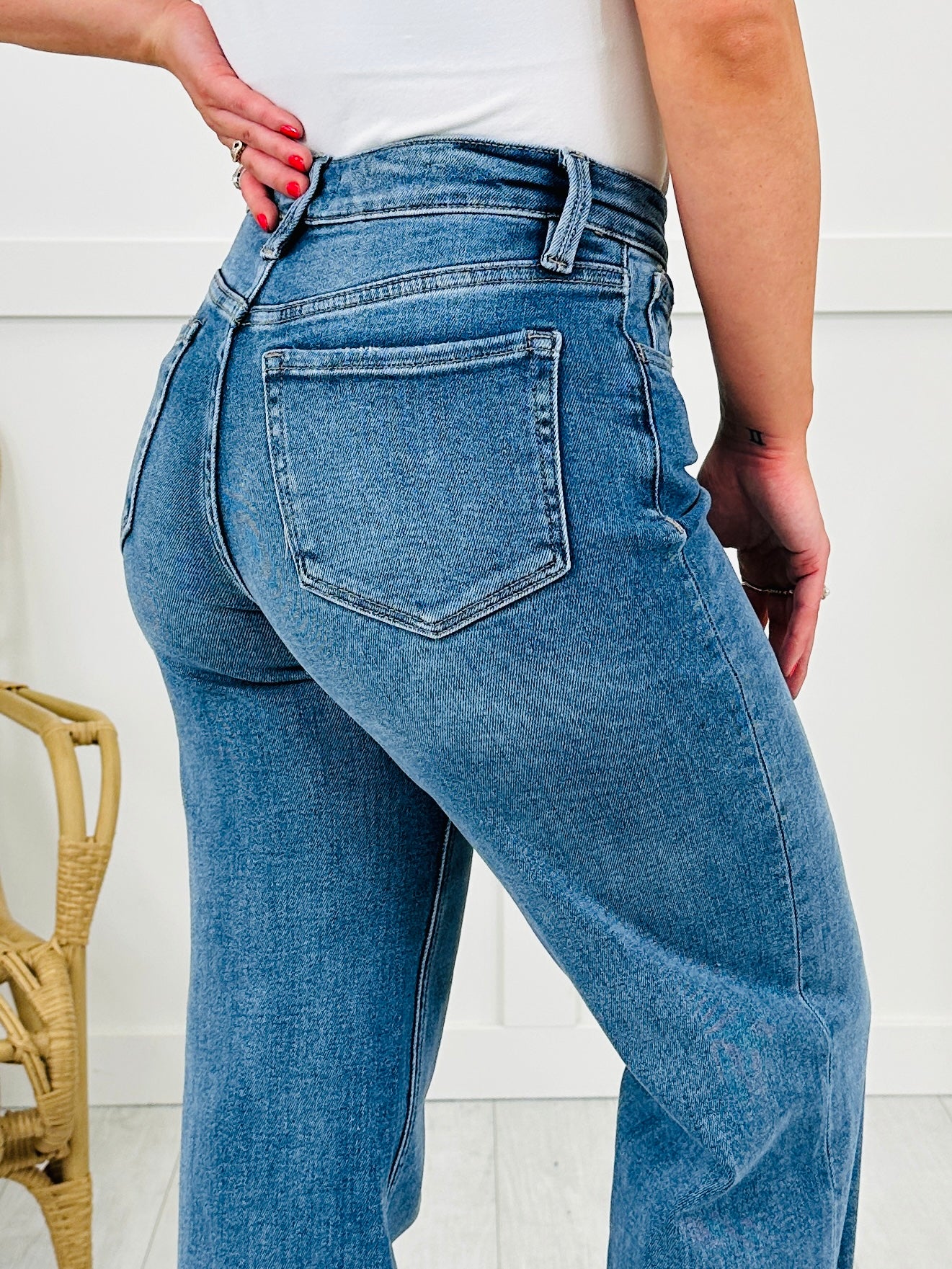 Planning Ahead Tummy Control Wide Leg Jeans