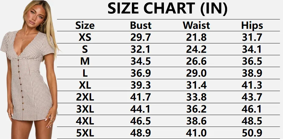 Vintage Checkered Deep V-Neck Fitted Mini Dress