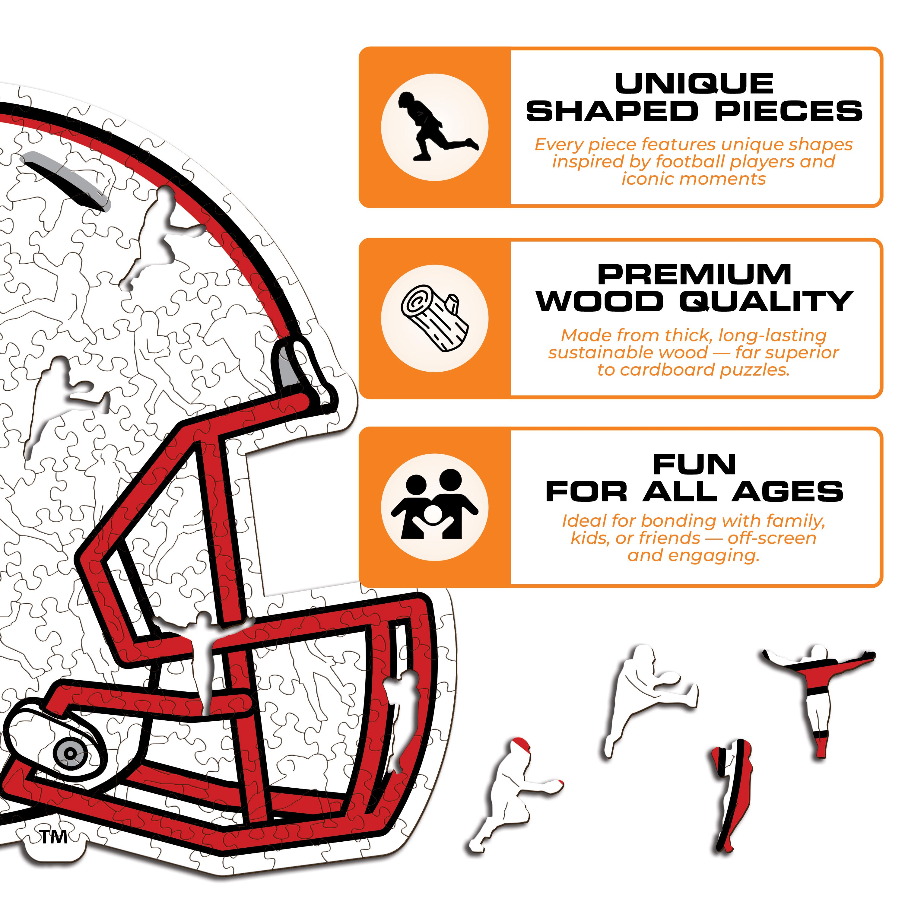 University of Nebraska Helmet - Wooden Puzzle