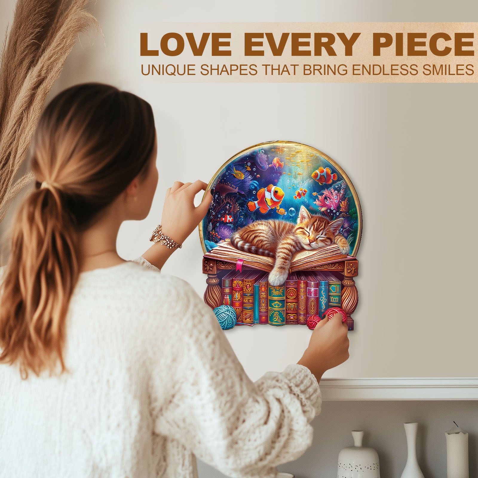 kitten dream Wooden Jigsaw Puzzle