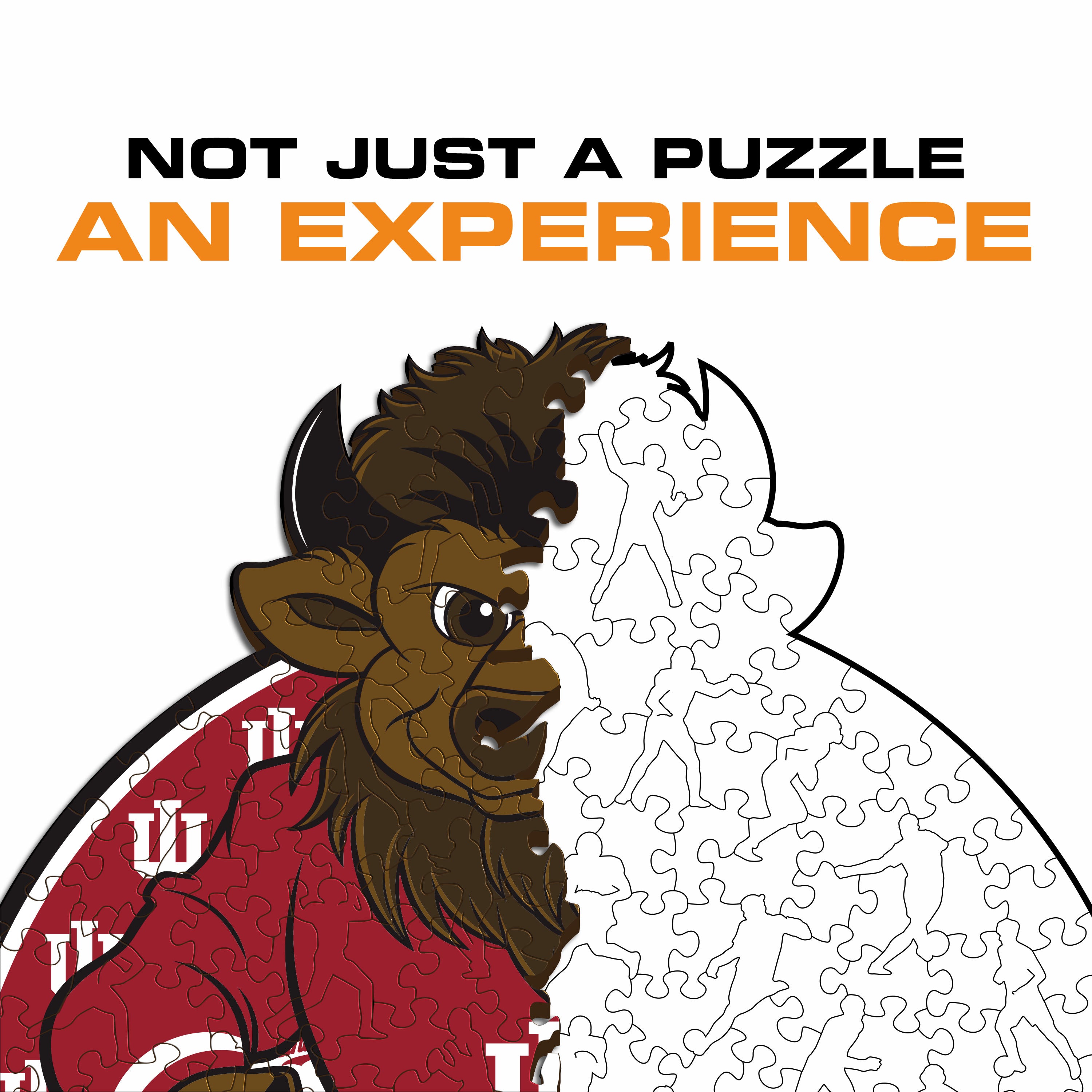 Indiana University Mascot - Wooden Puzzle
