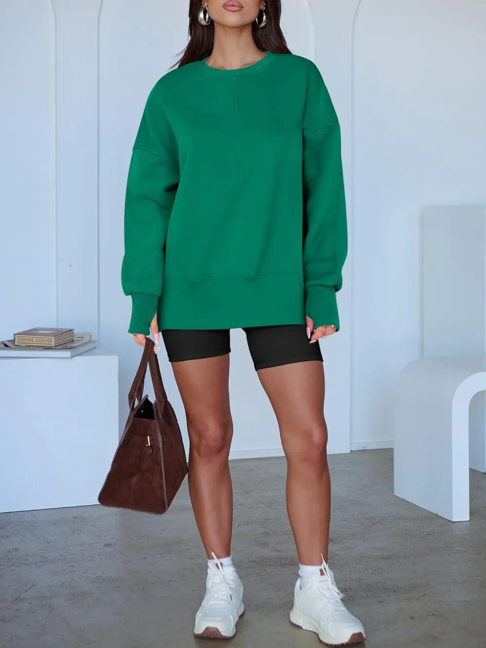 Women Oversized Sweatshirts Thumbhole Long Sleeve Hoodies Shirts