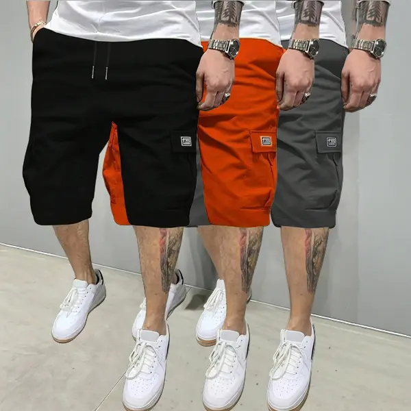 Men’s Summer Lightweight 3-Pack Cargo Shorts with Multiple Pockets