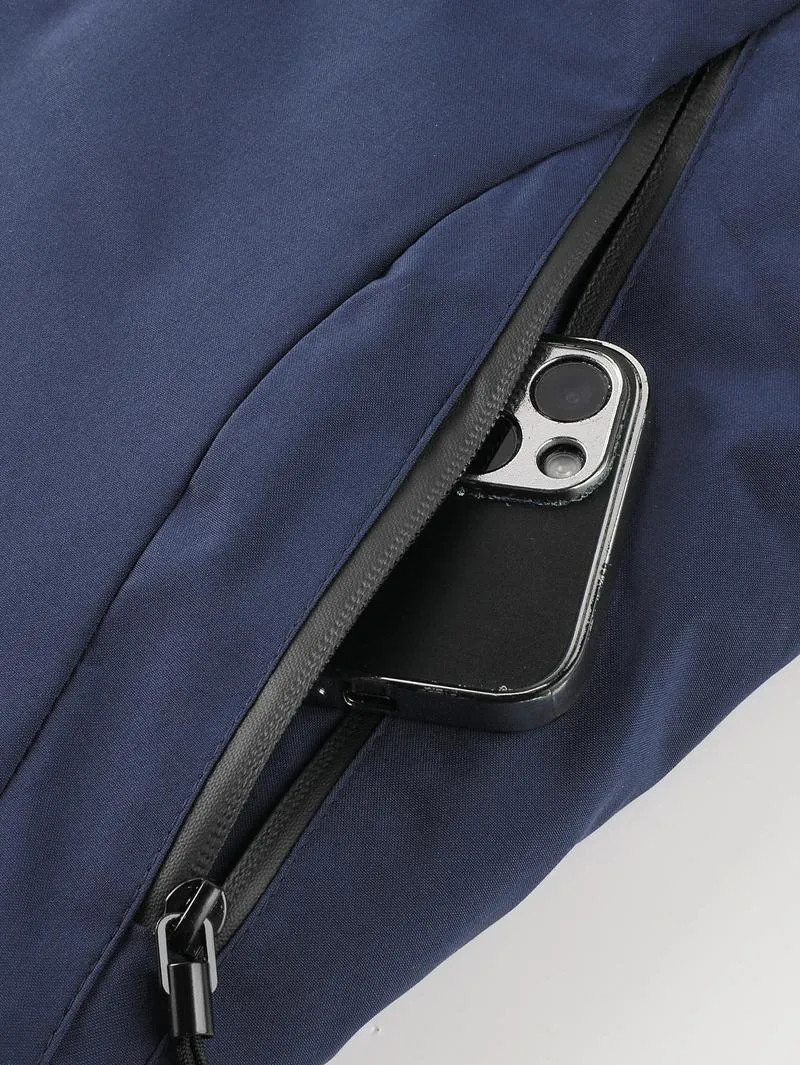 Men's Winter Ski Jacket Warm Fleece Lined Waterproof Windproof Hooded Insulated Outdoor Jacket