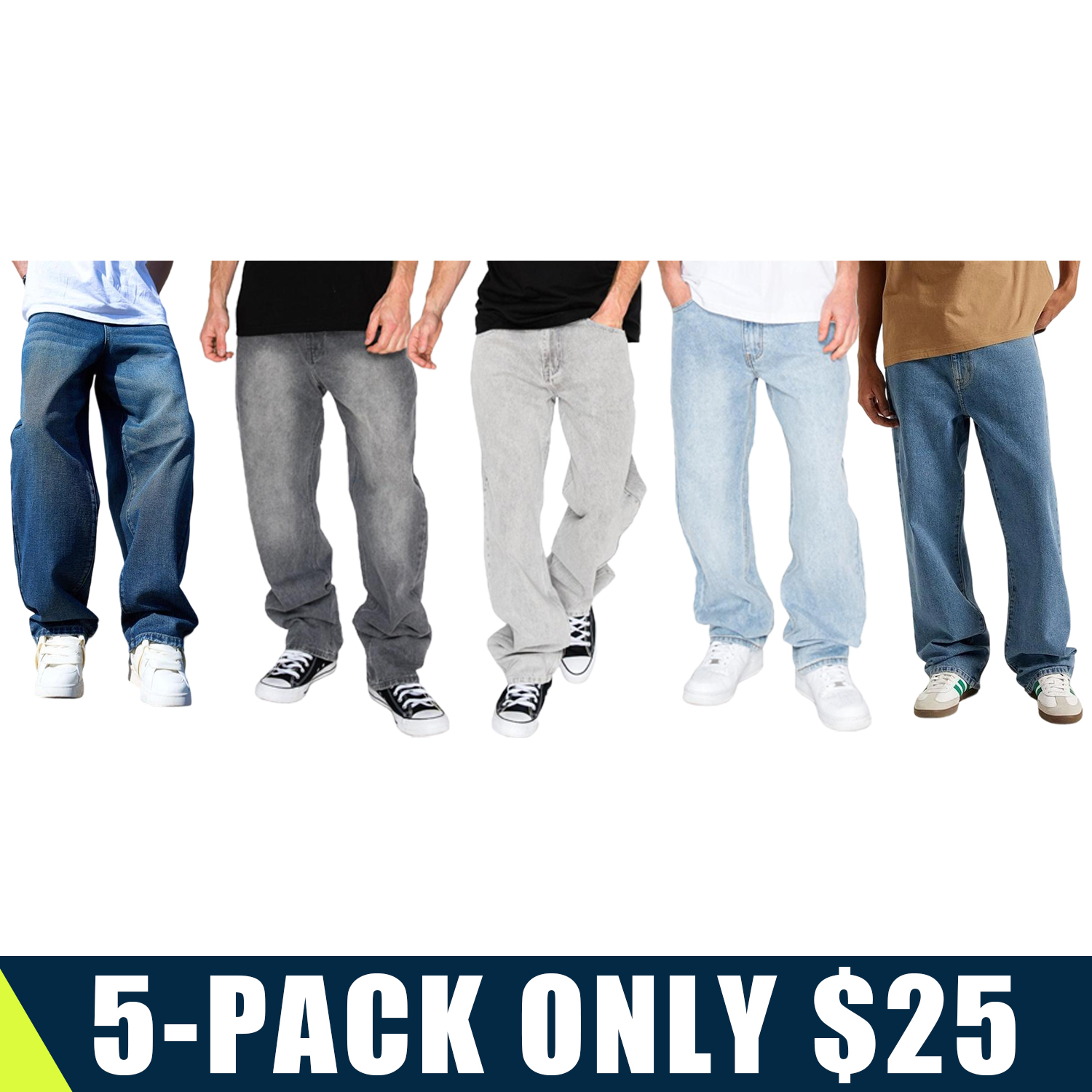 Men’s Baggy Fit 13oz Denim Jeans — Classic Streetwear Style