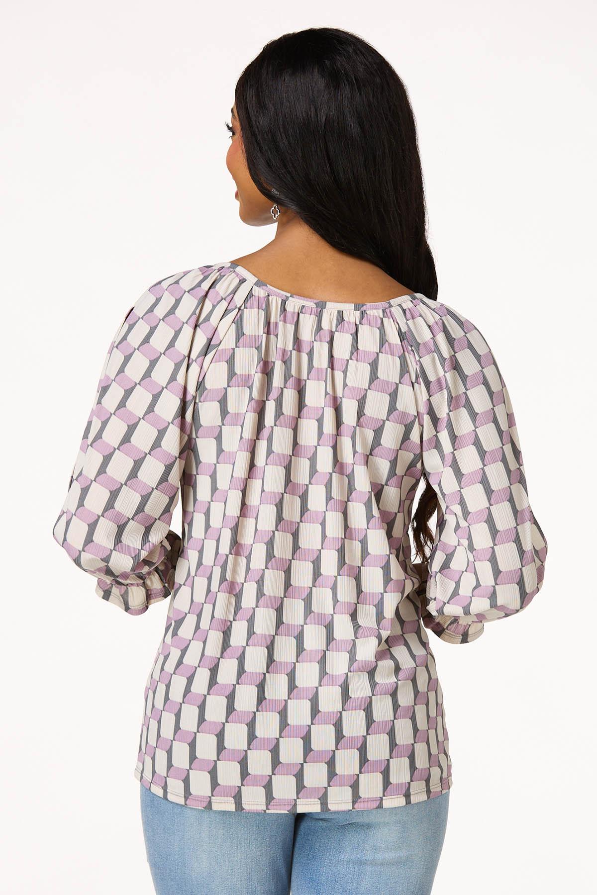 Geo Cut Sleeve Top