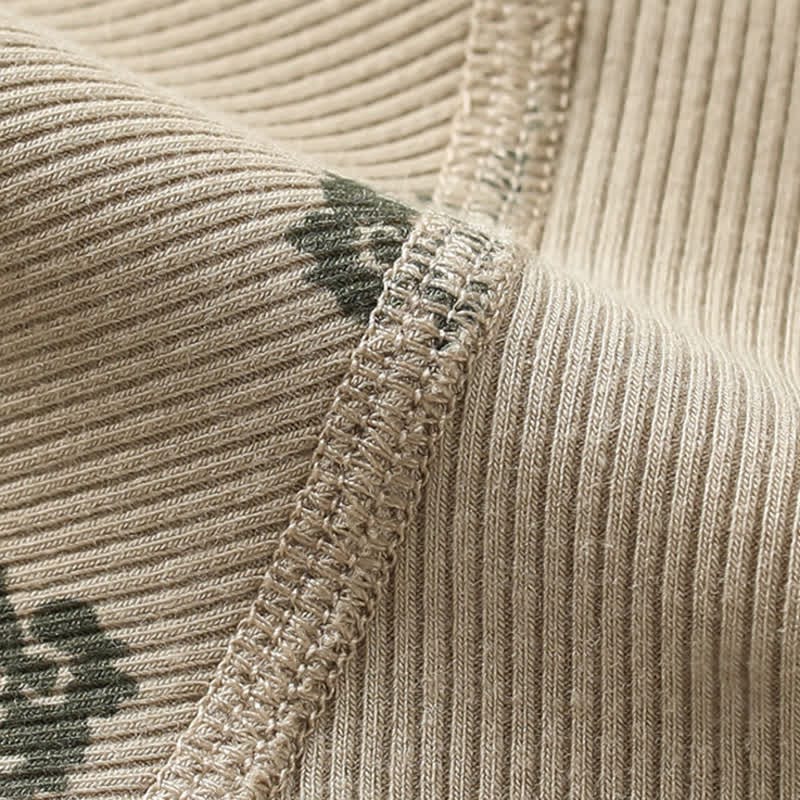 Baby Pine Tree Dark Khaki Pocket Romper