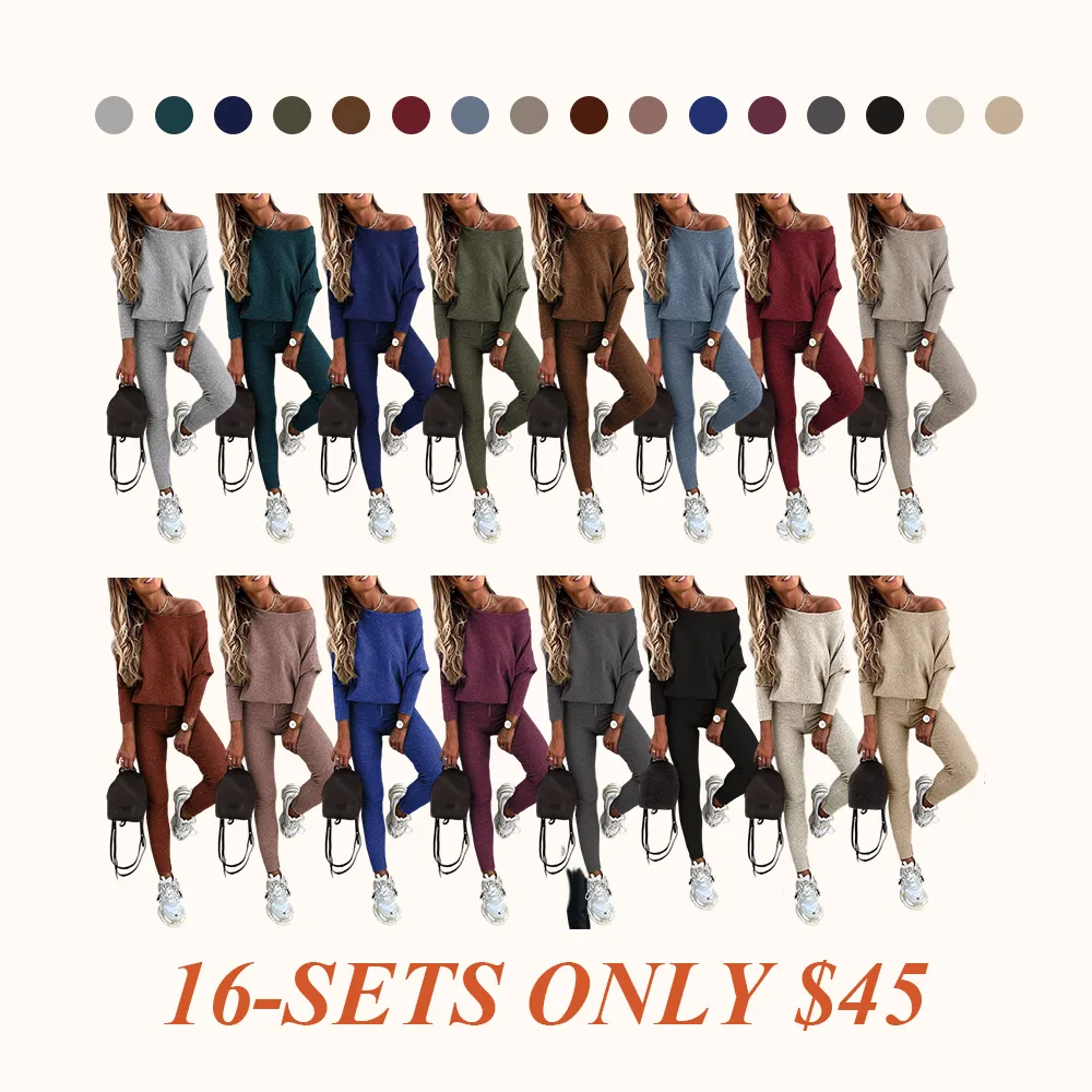 Women's 2 Piece Lounge Outfit Long Sleeve