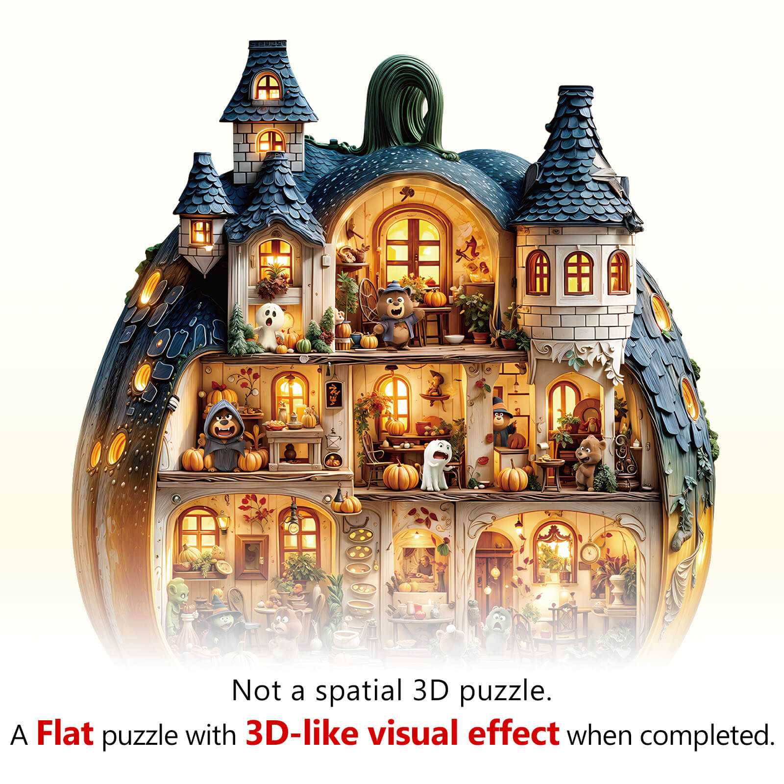 Bear's House - Pumpkin Wooden Jigsaw Puzzle
