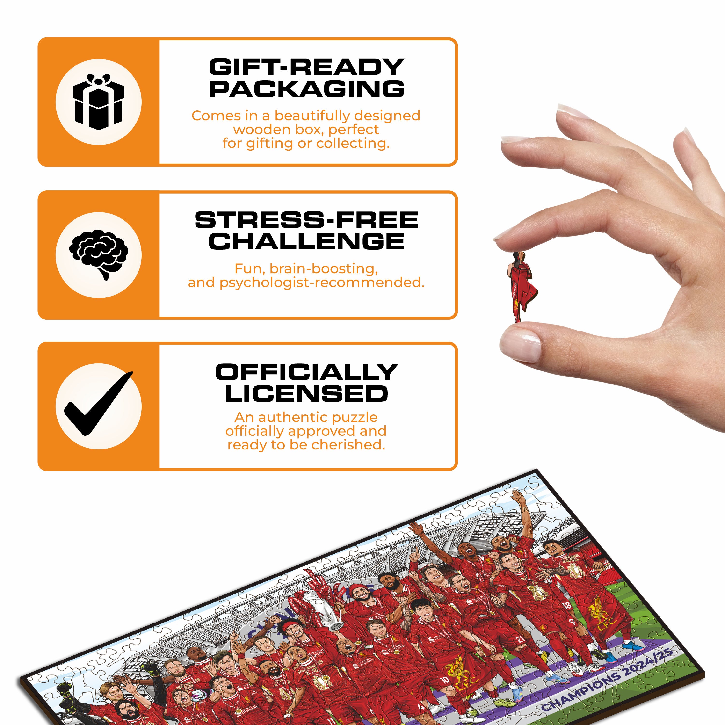 Liverpool FC® Premier League Champions 24/25 - Wooden Puzzle