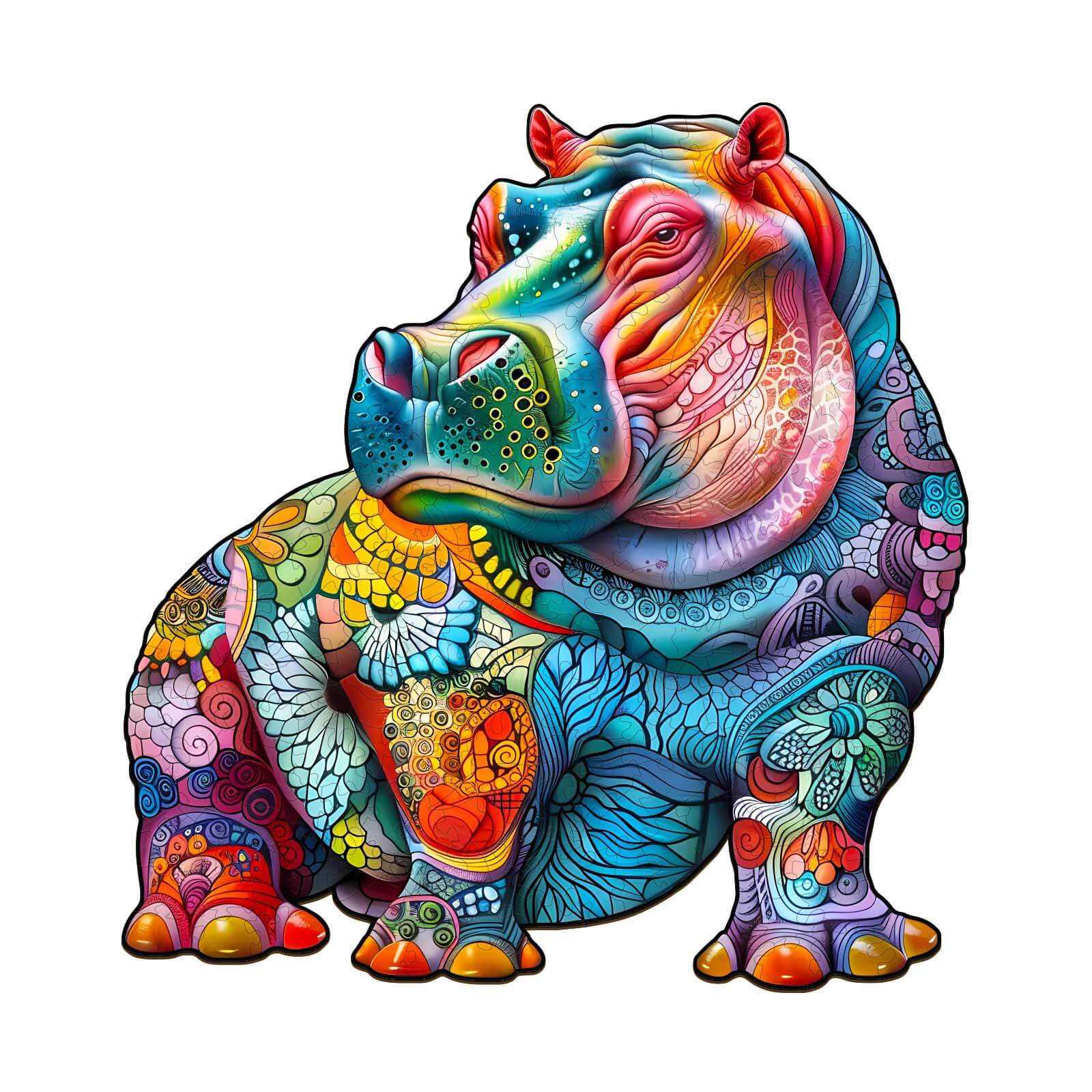 Hippopotamus Wooden Jigsaw Puzzle