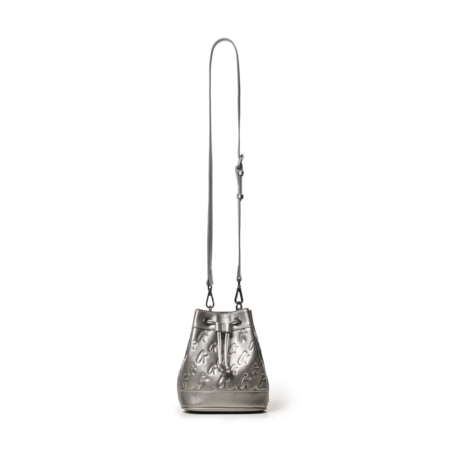 MINI MONOGRAM BUCKET BAG - PLATINUM