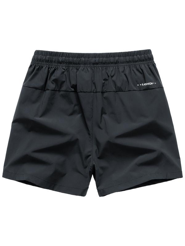 Men’s Breathable Drawstring Shorts with Zipper Pockets