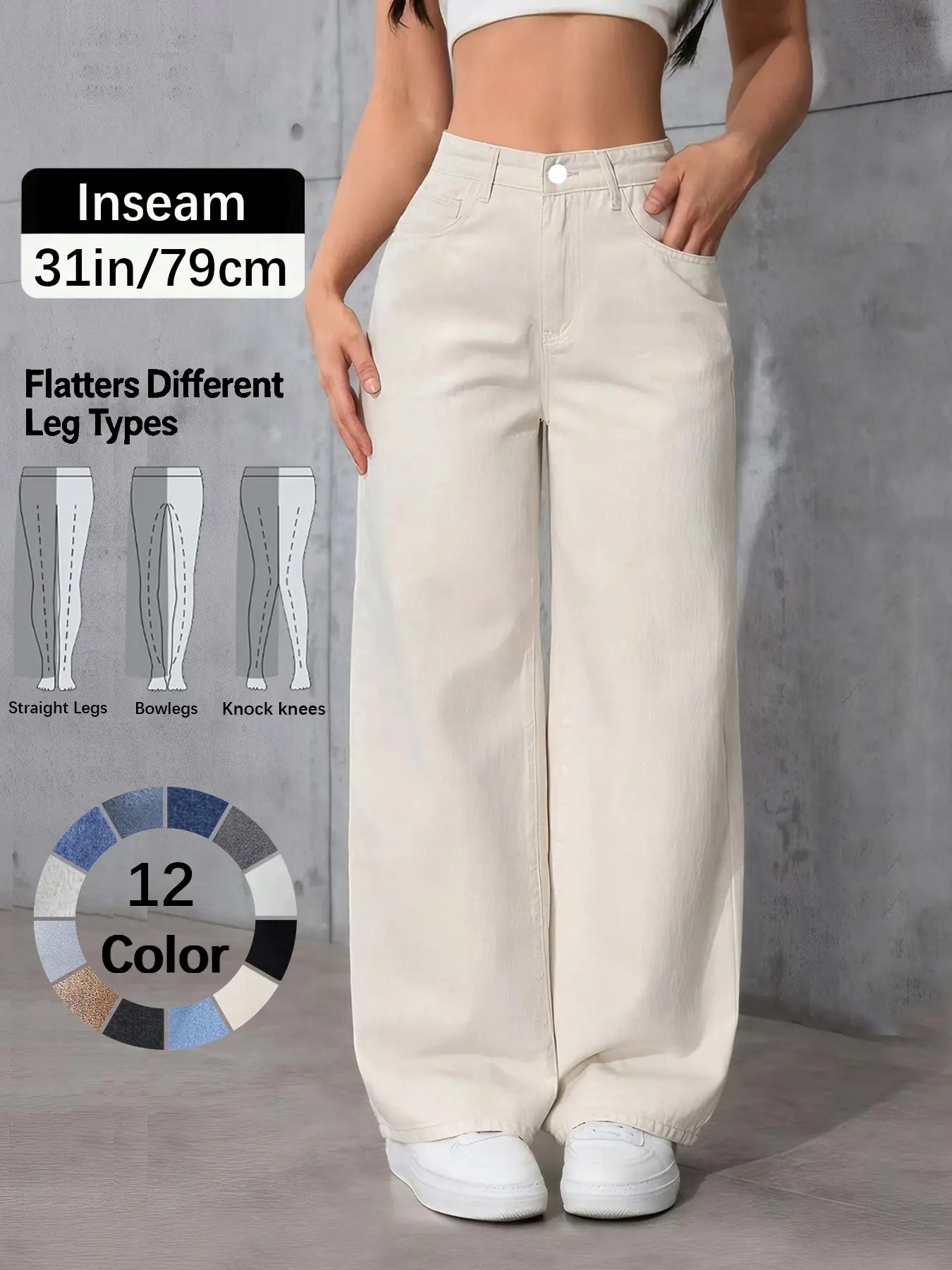 Women’s Comfort Stretch Elastic Waist Denim Jeans