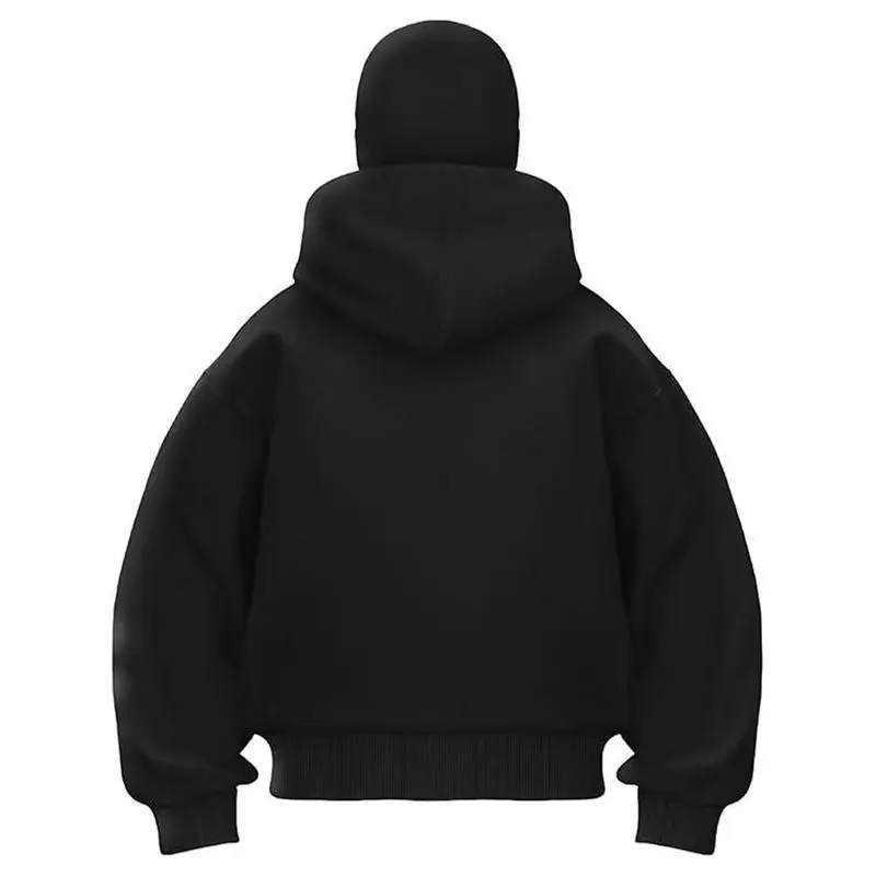 🖤Balaclava Jacket Double Layer Street Hoodie Jacket