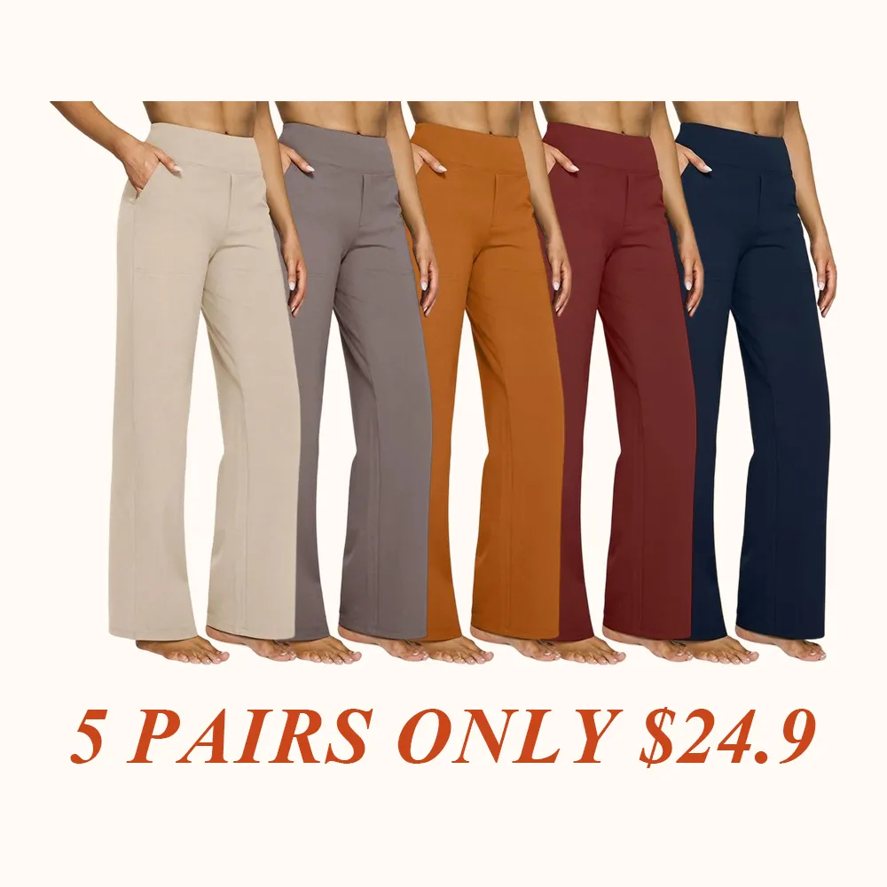 Loose High-Waist Business Casual Pants Yoga Pants Women Wide Leg Pants