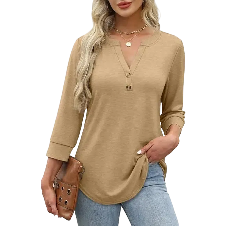 Womens Tops 3/4 Sleeve Heley Shirts