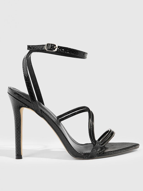 Belt Buckle Hollow Split-Joint Pumps Sandals