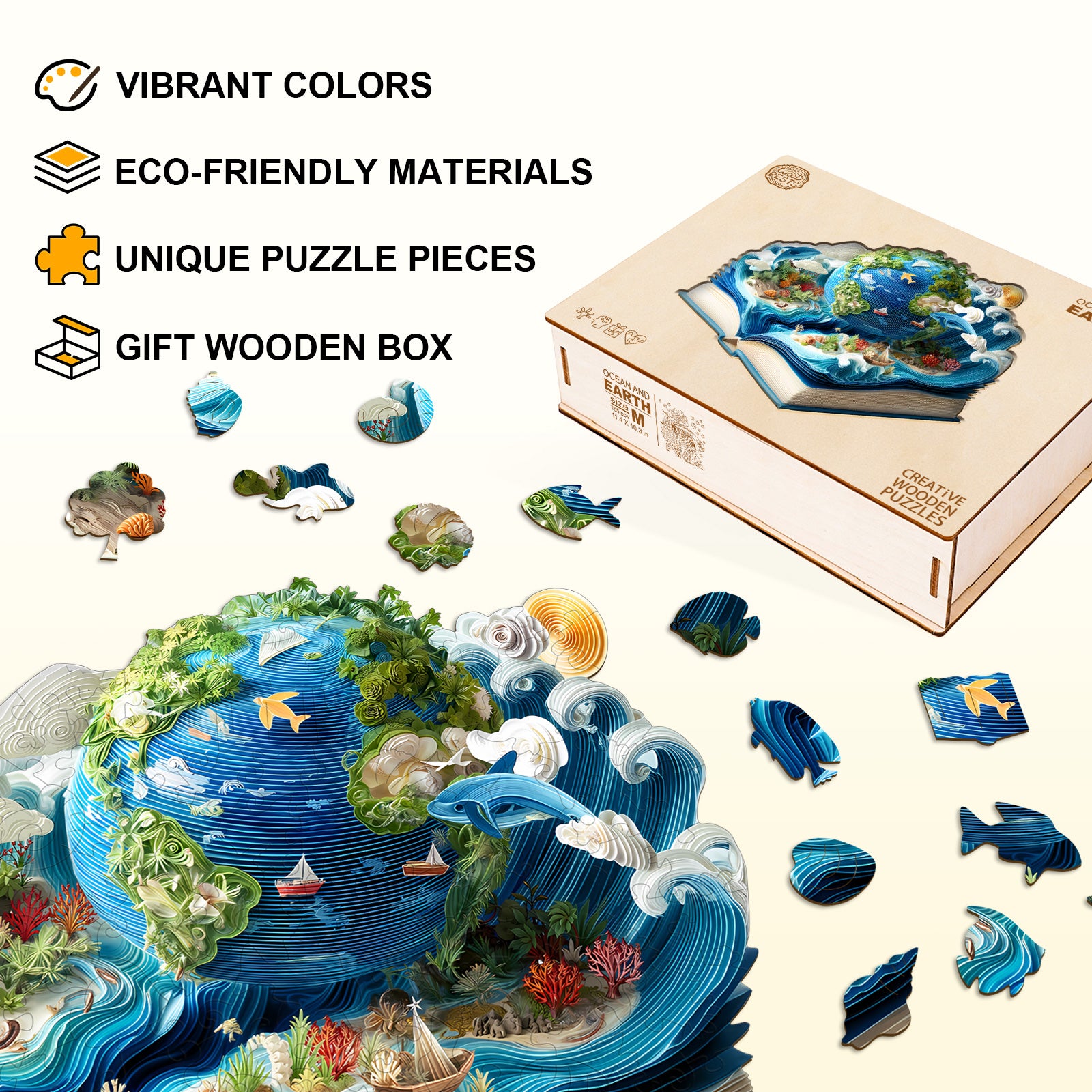 Ocean and Earth Wooden Jigsaw Puzzle