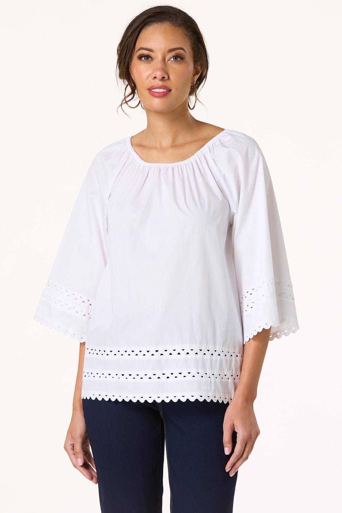 Poplin Ric Rac Trim Top