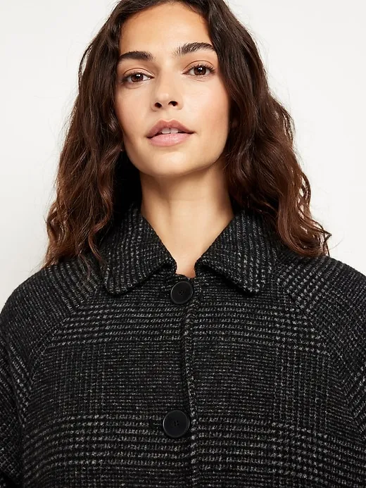 Relaxed Button-Front Mac Coat