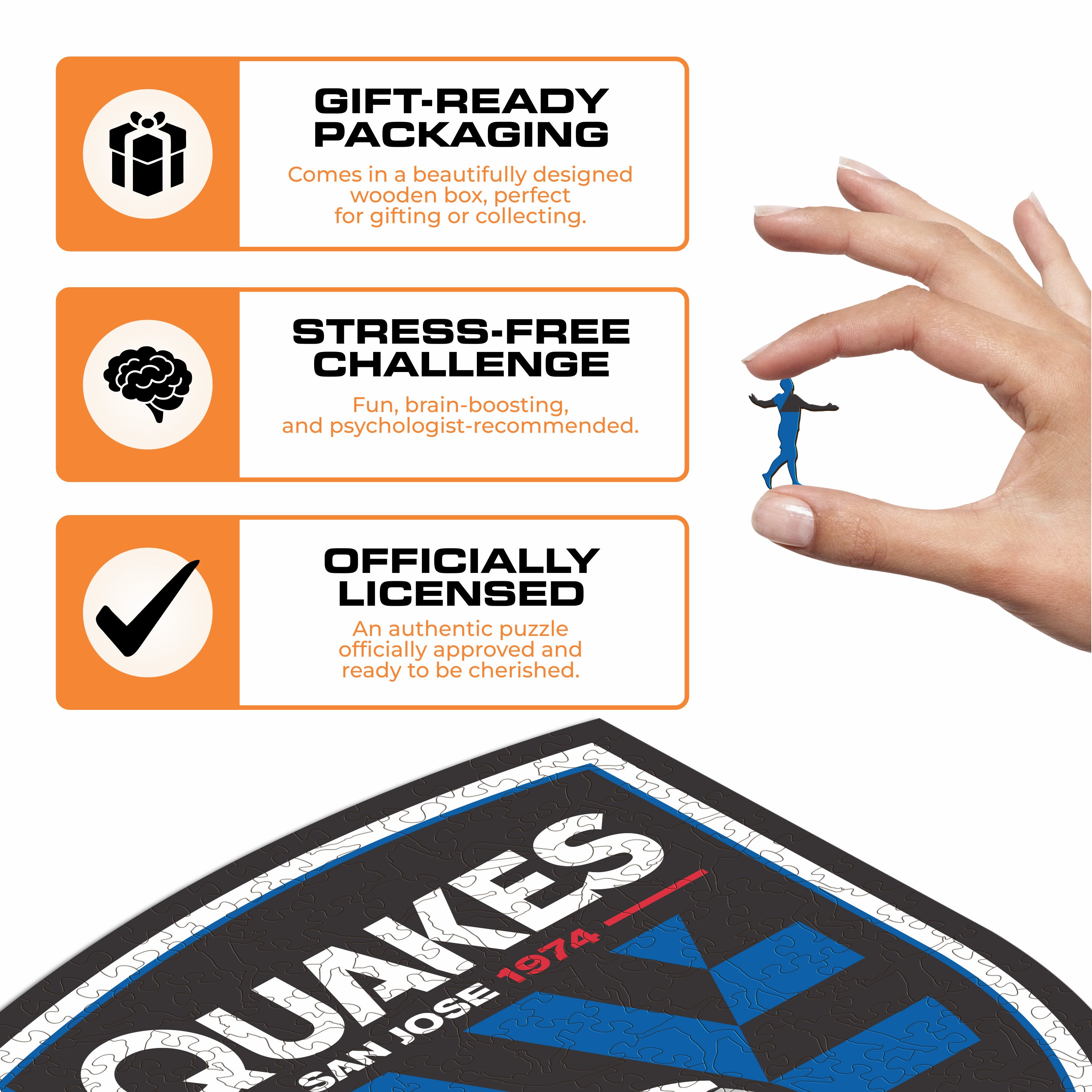 San Jose Earthquakes® Logo - Wooden Puzzle