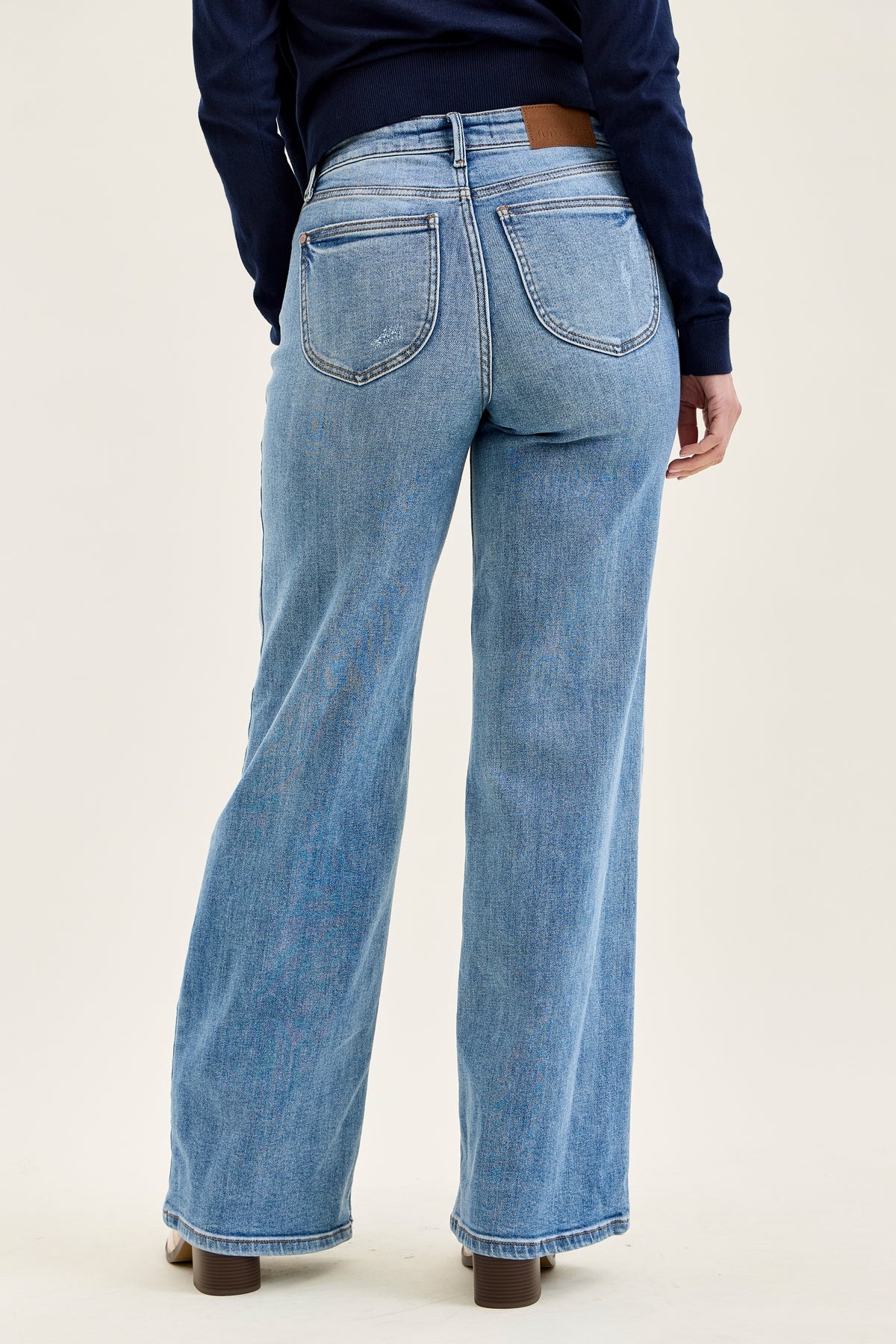 Lux Brushed Indigo Vintage Wide Leg