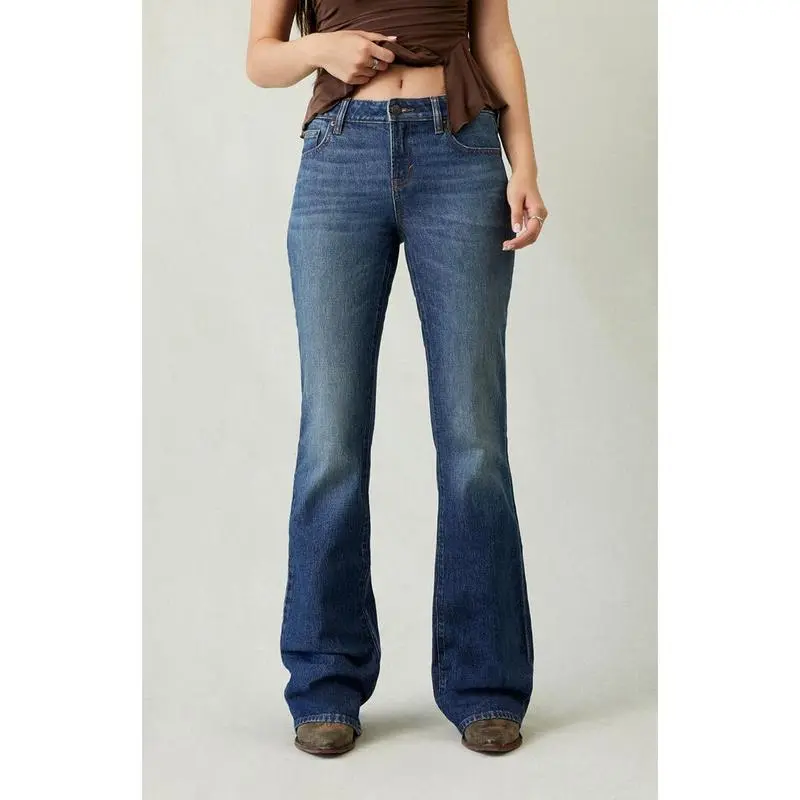 Women's Jade Low Rise Bootcut Jeans Stretch Dark Blue