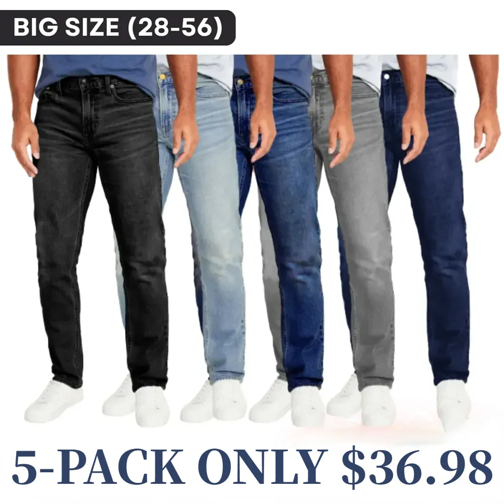 🔥Men's 3-Pack Rebar M4 Relaxed DuraStretch Basic Jeans