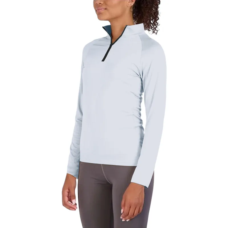 Womens Dry-Fit Long Sleeve Quarter Zip & Full Zip Up Hoodie Workout Jacket (Available in Plus)