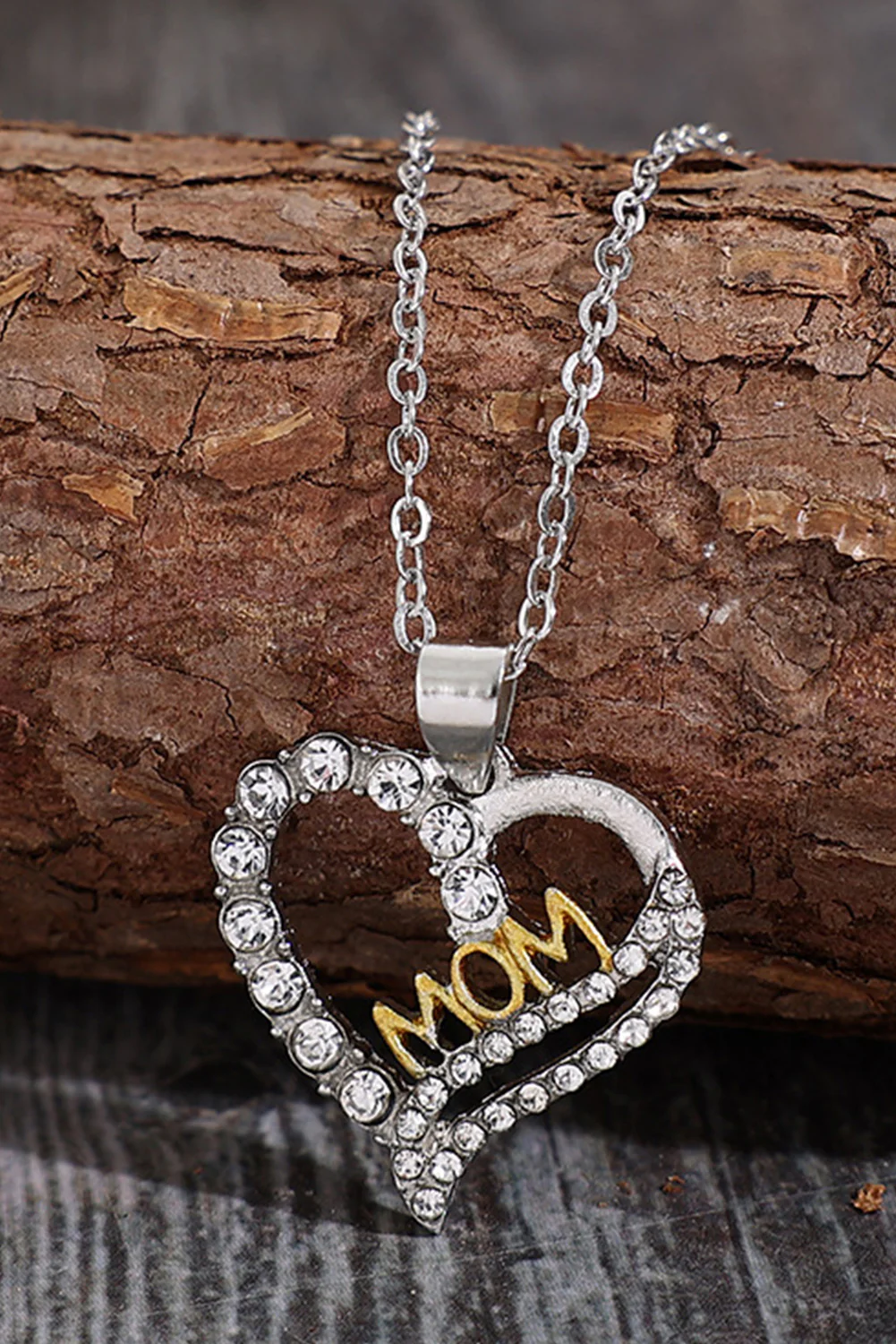 Gold Tiny Mama Script Necklace