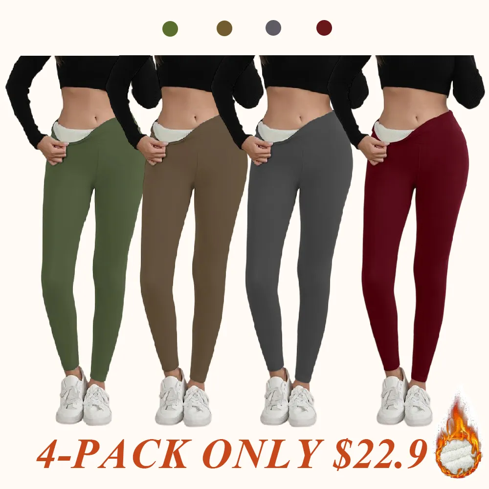 Winter Warm Fleece Lined Leggings High Waist Women's Casual Riding Workout Wear for Yoga