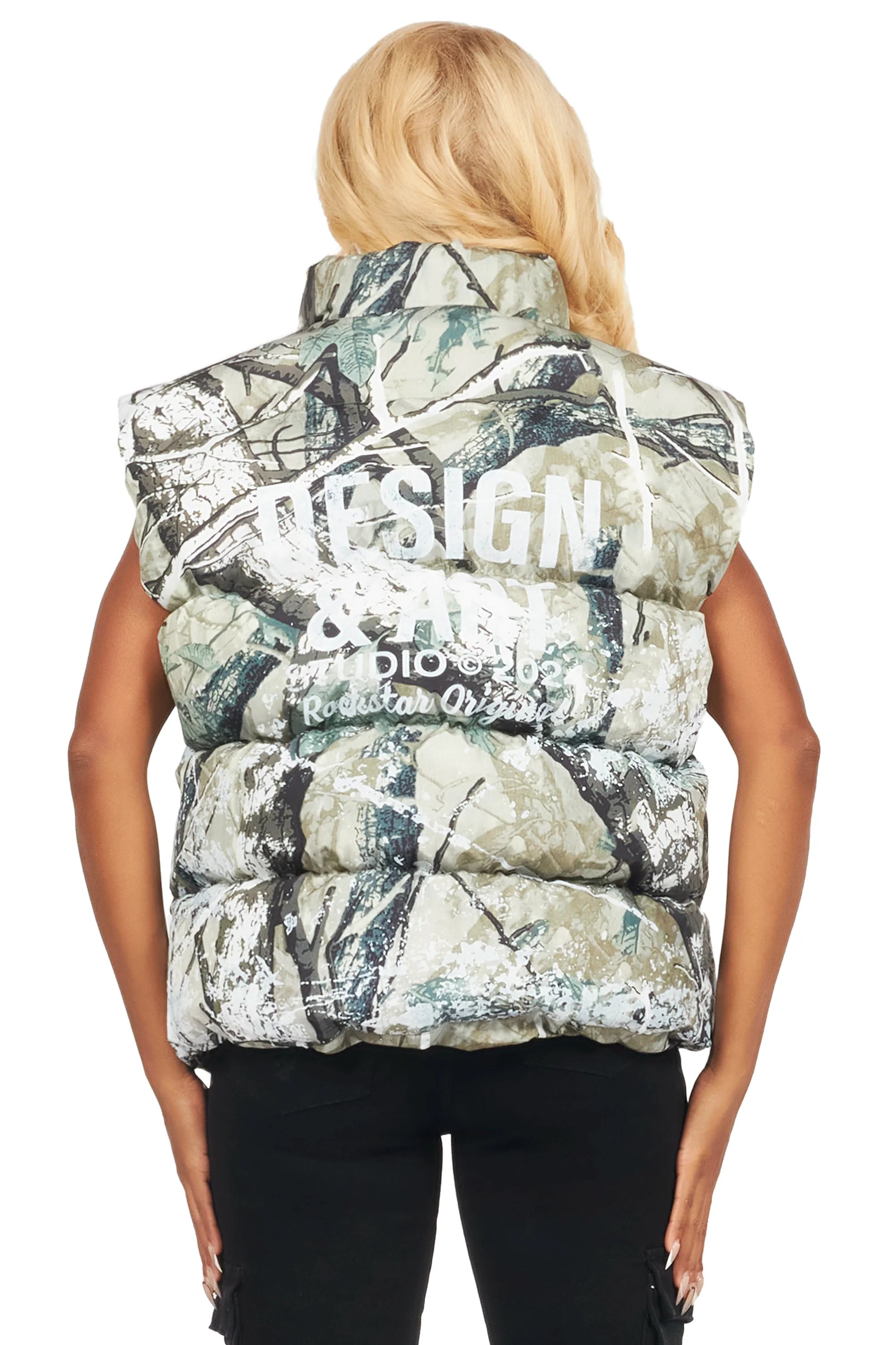 Lamanda Tree Camo Puffer Vest