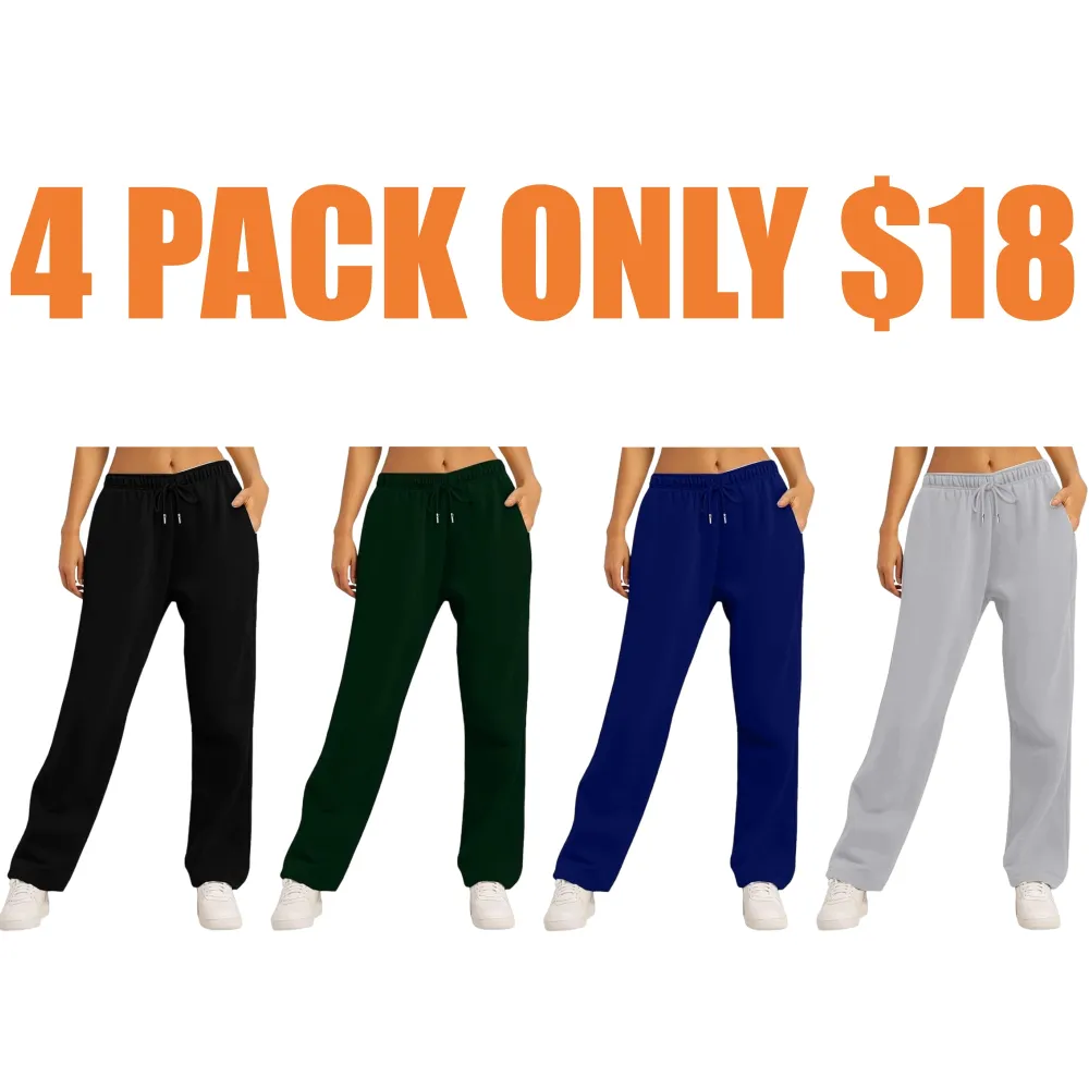Women's Wide Leg Loose-Fit Fleece Sweatpants