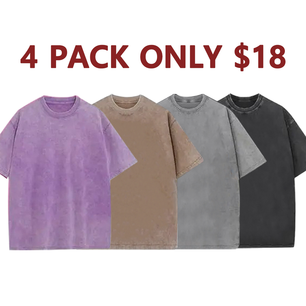 Oversized Vintage Heavyweight Tees – Unisex Gym Cotton Acid Wash