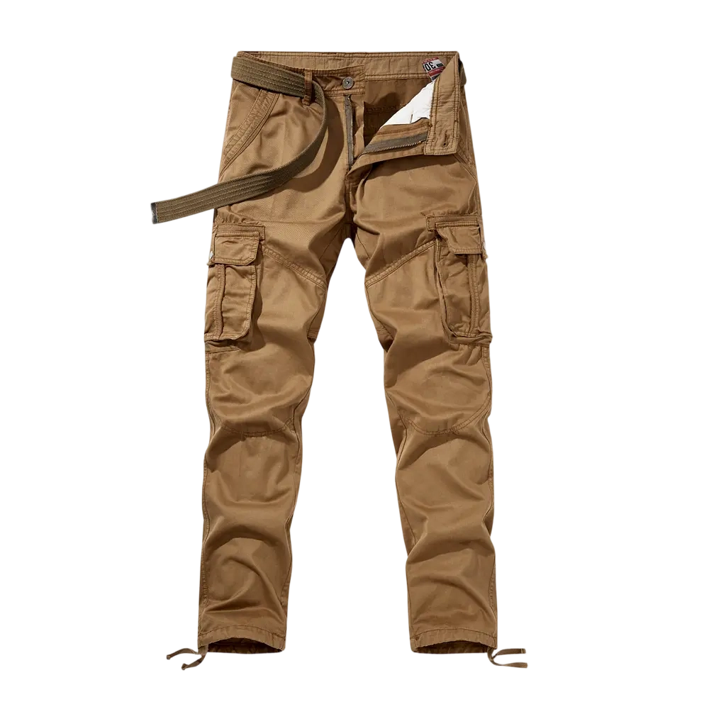 Workwear pants for spring and autumn, men's fashion trend pants, men's multi-pocket casual long pants