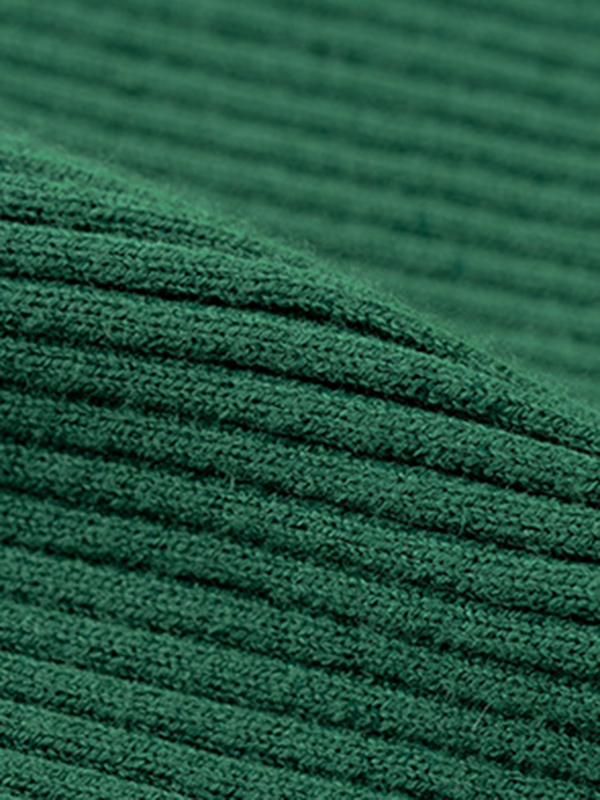 Solid Color Split-Side Long Sleeves Skinny Square-Neck Sweater Dresses