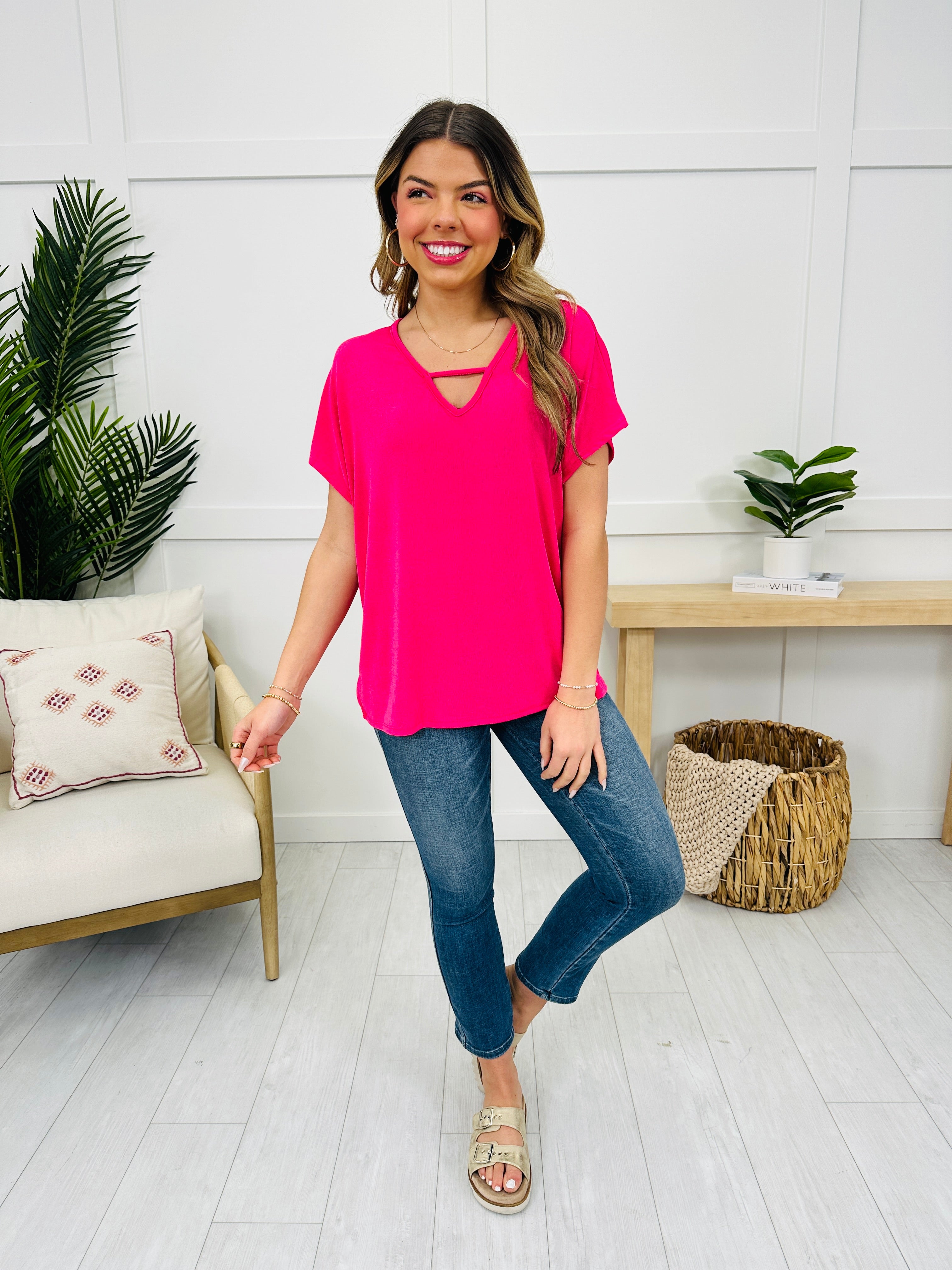 Cut To Perfection Top- Multiple Colors!