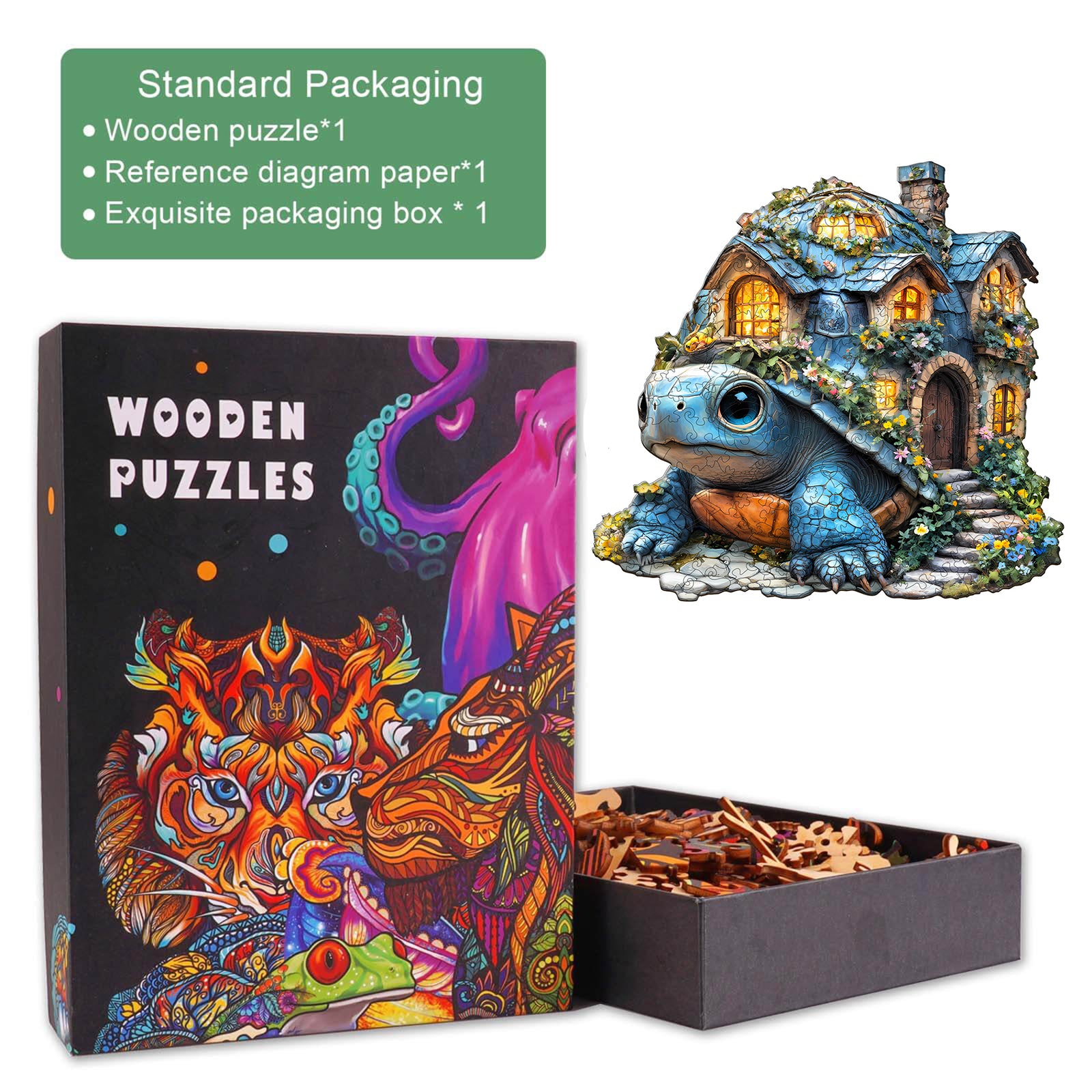 Turtle House Wooden Jigsaw Puzzle