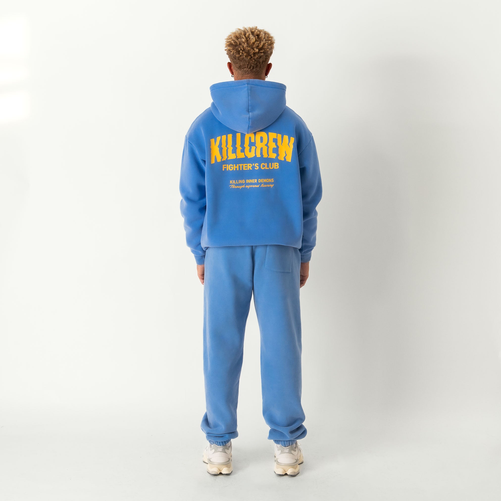 OVERSIZED LUX RIGOROUS TRAINING HOODIE - BLUE / GOLD