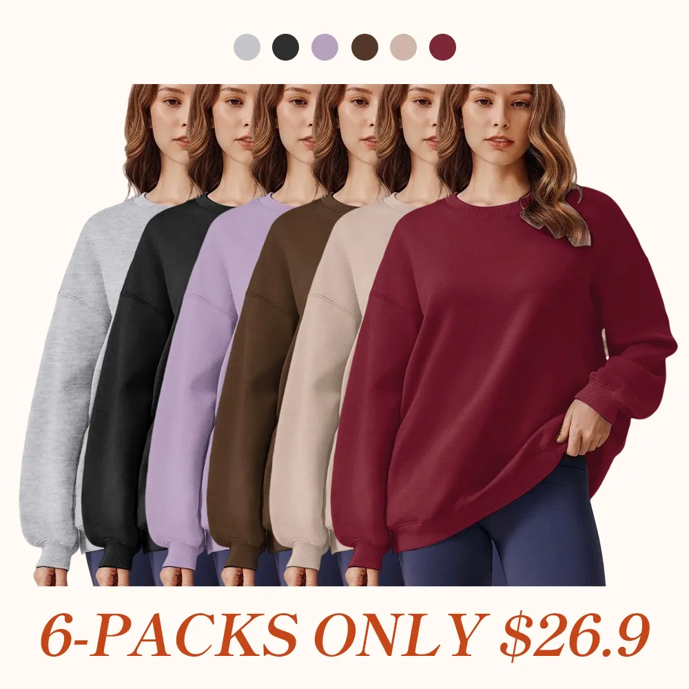 Women's Oversized Sweatshirt 2025 Spring Outfit Long Sleeve
