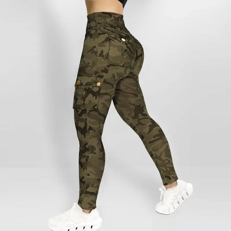 Womens Butt Lifting Leggings with Flap Pockets High
