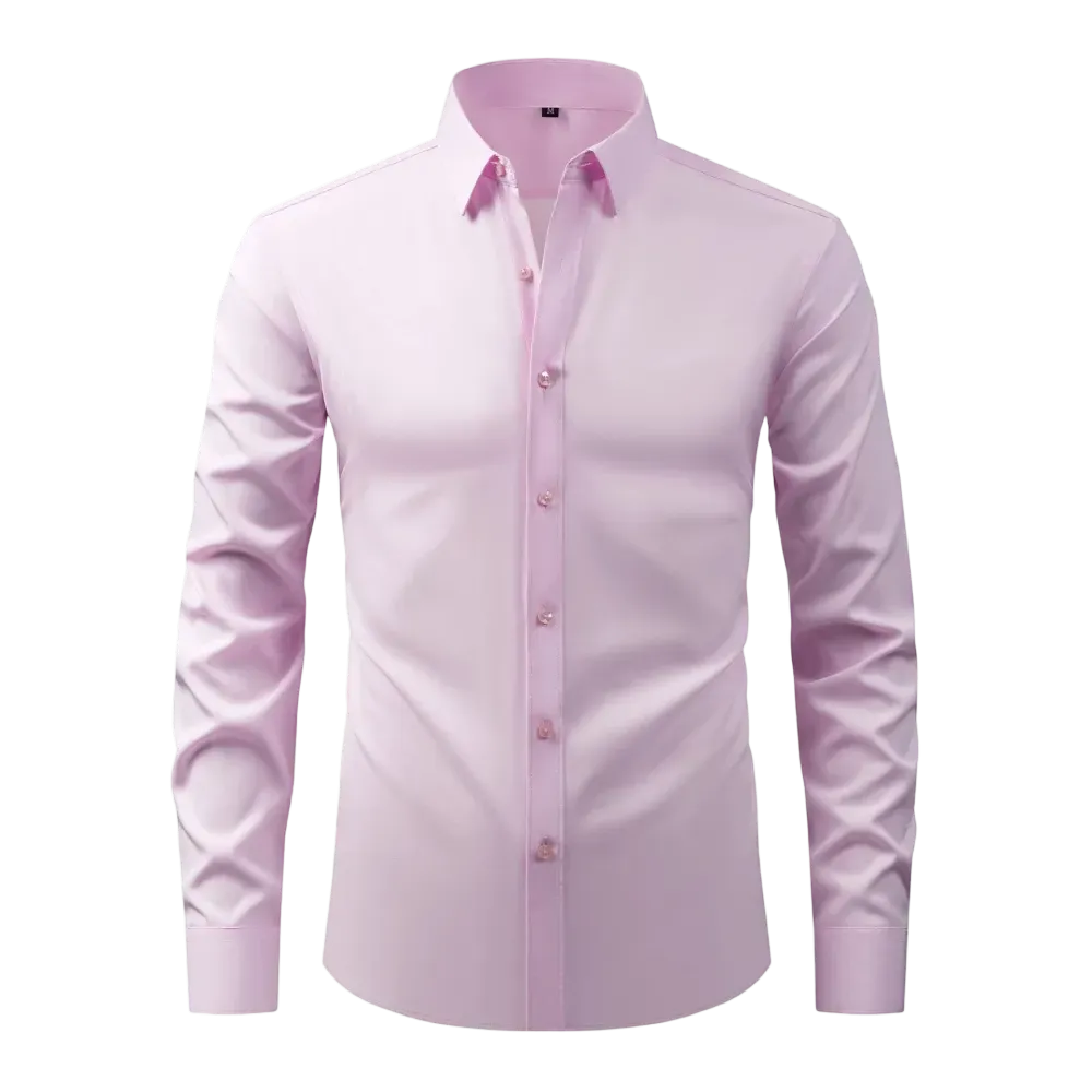Four-Sided Elastic Natural Button Men'S Large Size Shirt Free Of Ironing And Anti-Wrinkle Business
