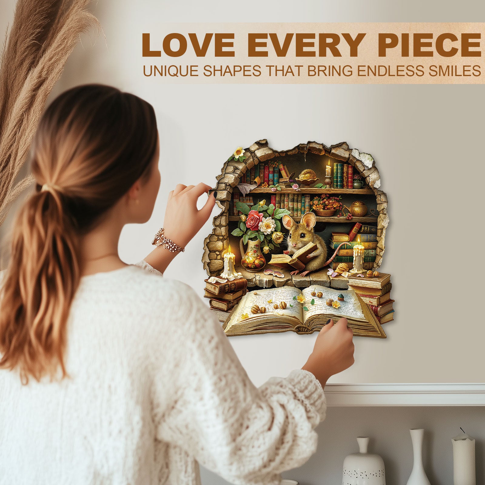 Scholar Mouse Wooden Jigsaw Puzzle