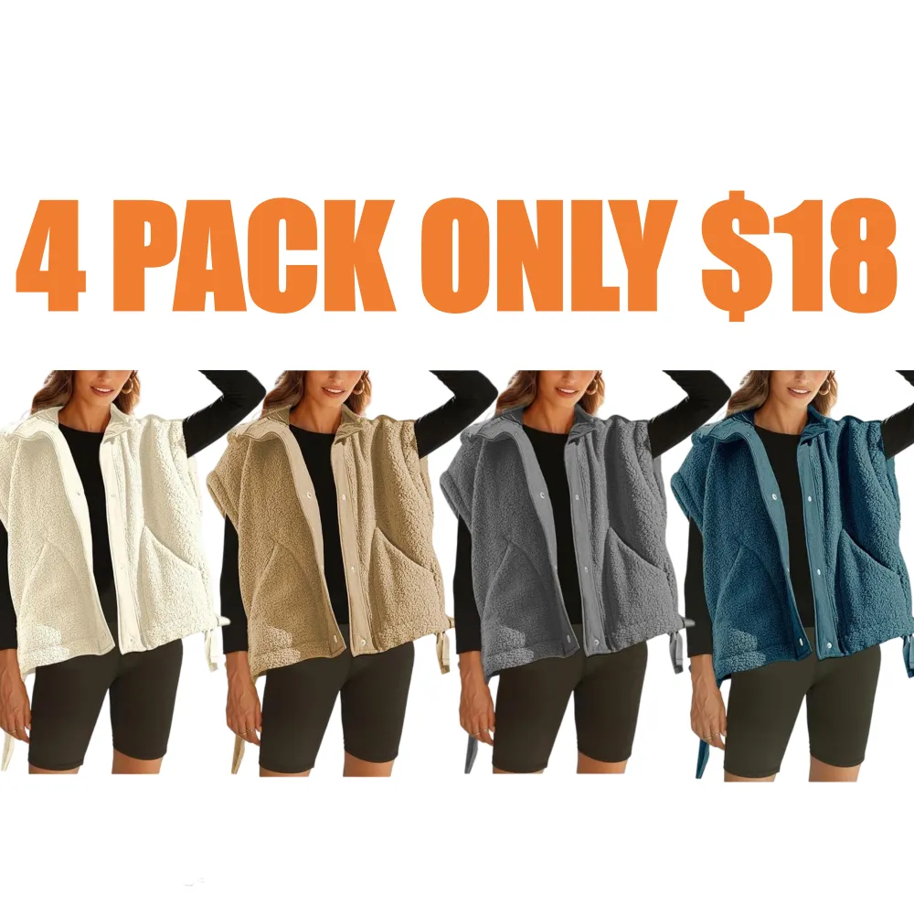 Warm Fleece Vest Casual Sleeveless