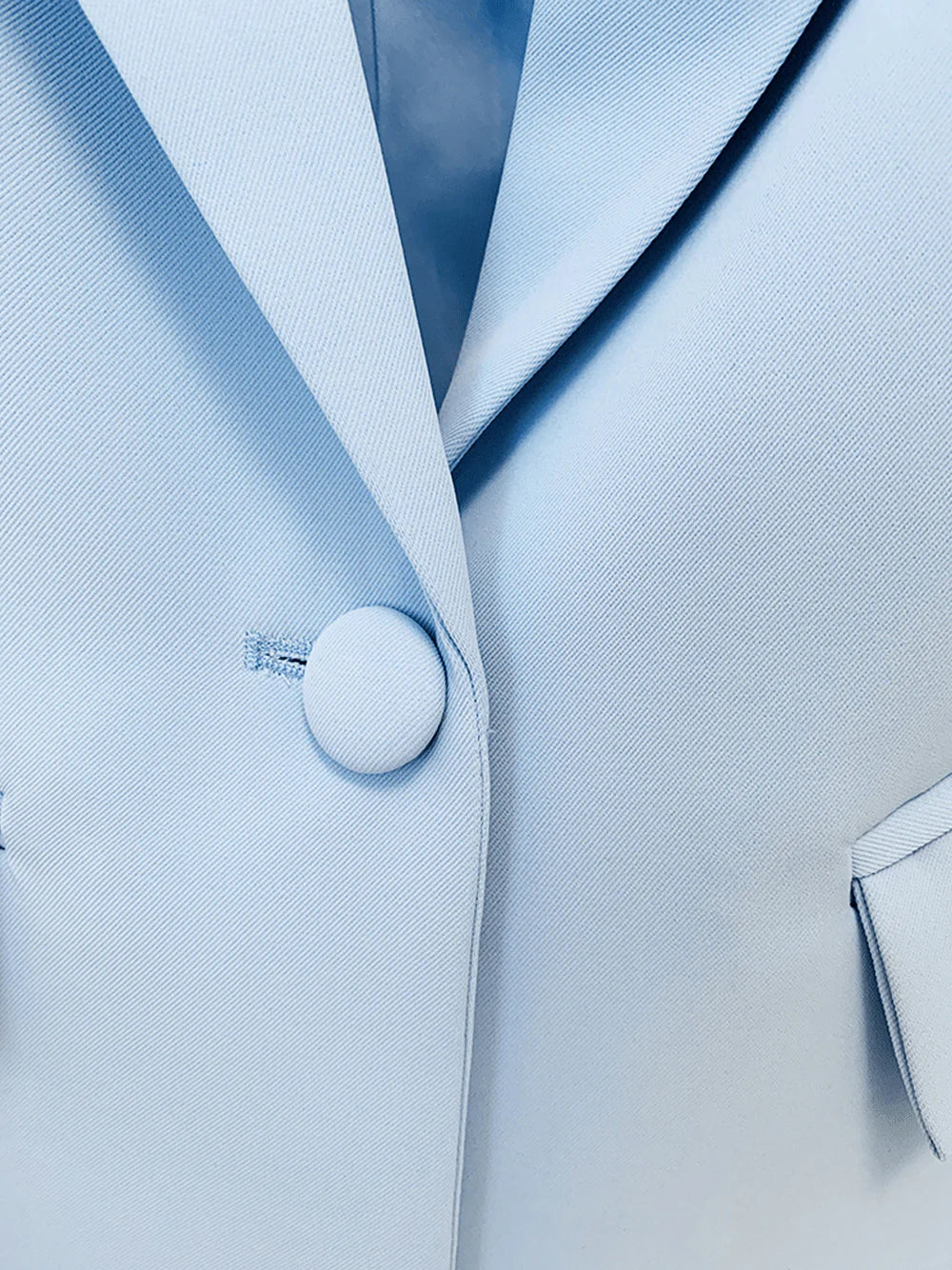 SoloveDress Light Blue 2 Piece Peak Lapel Single Breasted Slim Fit Women's Suit