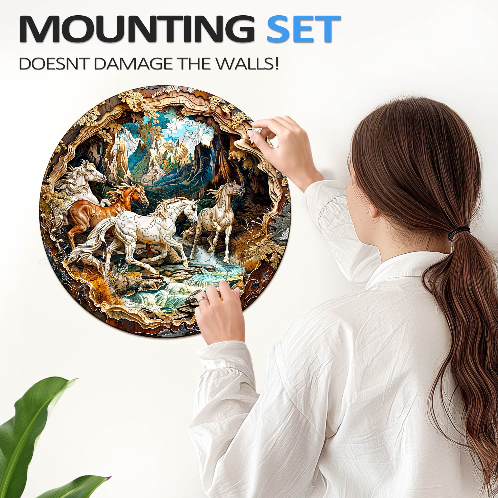 Winter Horse Wooden Jigsaw Puzzle