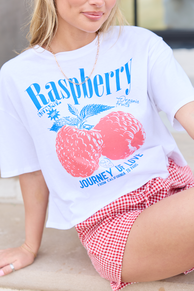 Fruitful Love Raspberry Boxy Graphic Tee